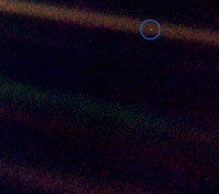 A pale blue dot